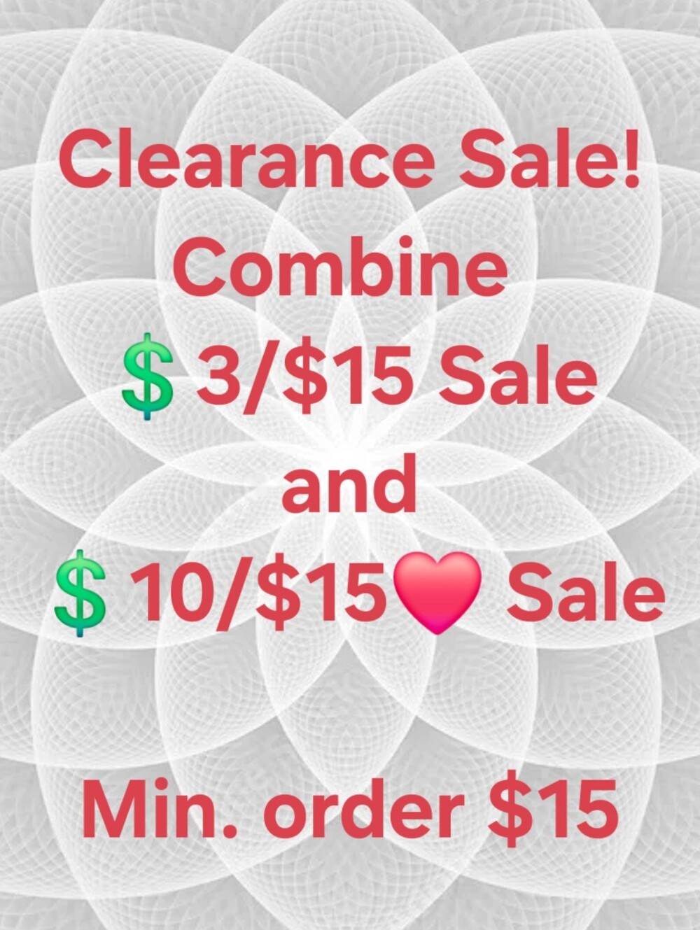 💲Sale 3/$15 and 💲10/$15 ❤️ - Mix And Match Sale, Min. Order $15